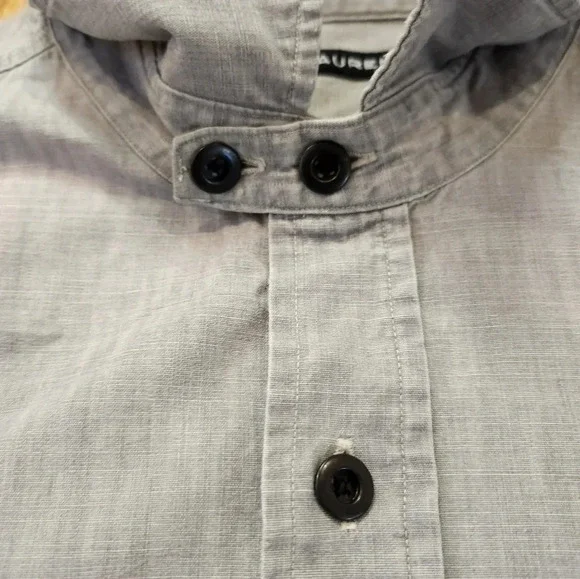 Ralph Lauren Black Label Mens Denim Button Down Shirt Size L Grey - Picture 4 of 10